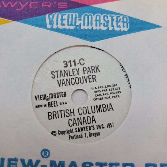 VTG 1957 View-Master Reels Vancouver British Columbia Canada Set Of 3 Kodachrome - Picture 2 of 11